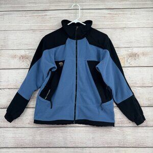 Mountain Hardwear‎ Gore Windstopper Full Zip Fleece Jacket Women's 10 Blue/Black